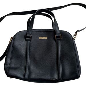 Kate Spade black crossbody bag with gold accents